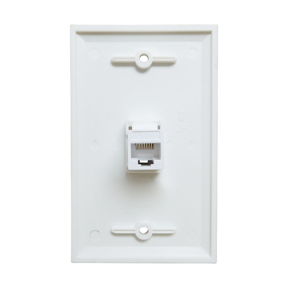 Wall Plate 1 Port Cat6 Cable Wall Plate Adapter eBay