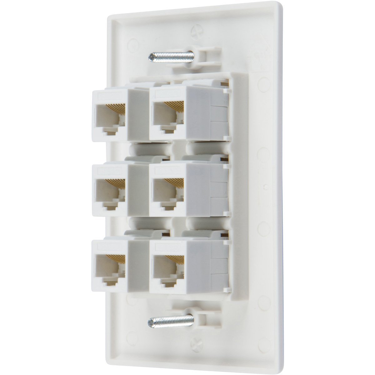Wall Plate 6 Port Cat6 Cable Wall Plate Adapter eBay