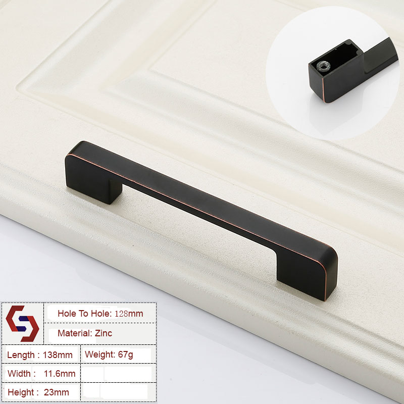 Zinc Kitchen Cabinet Handles Drawer Bar Handle Pull 96 128 192 320MM Zinc Kitchen Cabinet Handles Drawer Bar Handle Pull 96 128 192 320MM