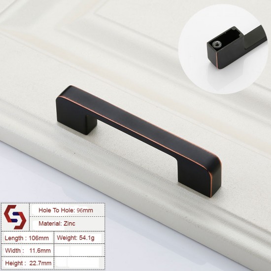 Zinc Kitchen Cabinet Handles Drawer Bar Handle Pull 96 128 192 320MM Zinc Kitchen Cabinet Handles Drawer Bar Handle Pull 96 128 192 320MM