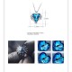 Women Angel Wing Swarovski Crystal Pendant Necklace Heart of Ocean Women Angel Wing Swarovski Crystal Pendant Necklace Heart of Ocean