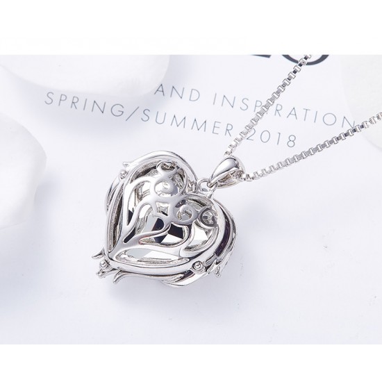 Women Angel Wing Swarovski Crystal Pendant Necklace Heart of Ocean Women Angel Wing Swarovski Crystal Pendant Necklace Heart of Ocean