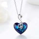 Made With Swarovski Necklace Pendant Silver Jewelry Swan Shape Made With Swarovski Necklace Pendant Silver Jewelry Swan Shape