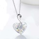 Made With Swarovski Necklace Pendant Silver Jewelry Swan Shape Made With Swarovski Necklace Pendant Silver Jewelry Swan Shape