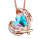 Angel 18K Rose Gold Plated Pendant Necklaces Women Made With Swarovski Necklace Heart Jewelry Angel 18K Rose Gold Plated Pendant Necklaces Women Made With Swarovski Necklace Heart Jewelry