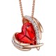 Angel 18K Rose Gold Plated Pendant Necklaces Women Made With Swarovski Necklace Heart Jewelry Angel 18K Rose Gold Plated Pendant Necklaces Women Made With Swarovski Necklace Heart Jewelry