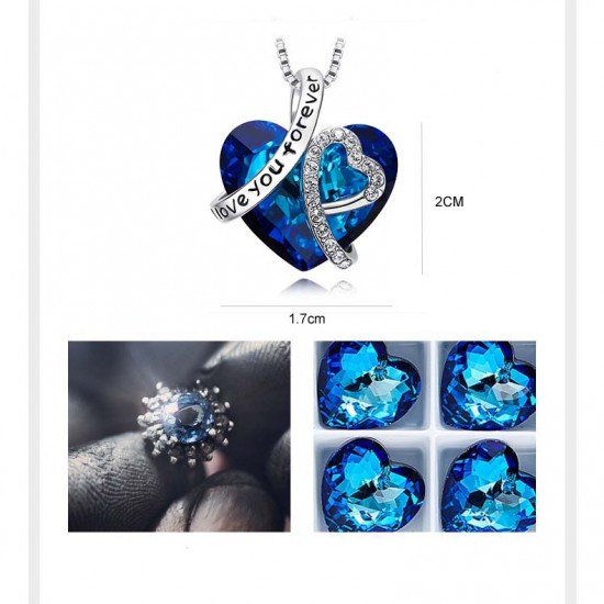 Women Gold Plated Made With Swarovski Crystal Pendant Necklace Women Gold Plated Made With Swarovski Crystal Pendant Necklace