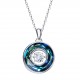 Women White Gold Plated Made With Swarovski Crystal Pendant Necklace Women White Gold Plated Made With Swarovski Crystal Pendant Necklace