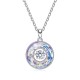 Women White Gold Plated Made With Swarovski Crystal Pendant Necklace Women White Gold Plated Made With Swarovski Crystal Pendant Necklace