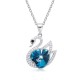 Made With Swarovski Necklace Pendant Silver Jewelry Swan Made With Swarovski Necklace Pendant Silver Jewelry Swan