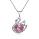 Made With Swarovski Necklace Pendant Silver Jewelry Swan Made With Swarovski Necklace Pendant Silver Jewelry Swan