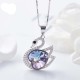 Made With Swarovski Necklace Pendant Silver Jewelry Swan Made With Swarovski Necklace Pendant Silver Jewelry Swan