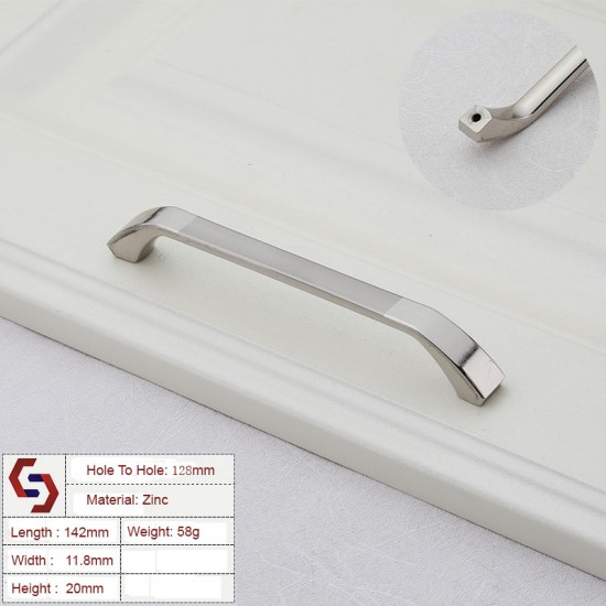 Zinc Kitchen Cabinet Handles Bar Drawer Handle Pull 96MM 128MM Zinc Kitchen Cabinet Handles Bar Drawer Handle Pull 96MM 128MM