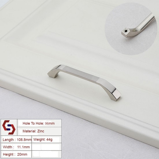 Zinc Kitchen Cabinet Handles Bar Drawer Handle Pull 96MM 128MM Zinc Kitchen Cabinet Handles Bar Drawer Handle Pull 96MM 128MM