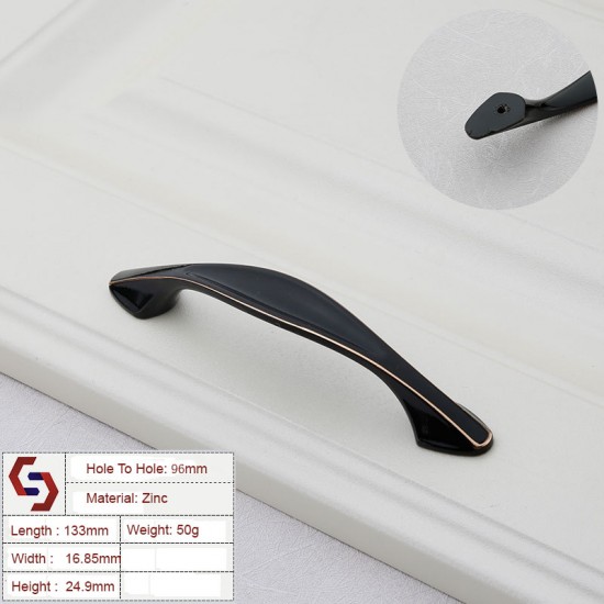 Zinc Kitchen Cabinet Handles Drawer Bar Handle Pull 96MM 128MM Zinc Kitchen Cabinet Handles Drawer Bar Handle Pull 96MM 128MM