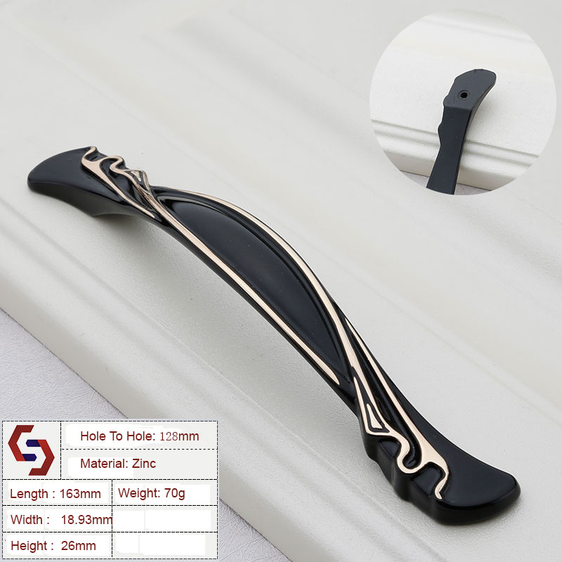 Zinc Kitchen Cabinet Handles Drawer Bar Handle Pull 96MM 128MM Zinc Kitchen Cabinet Handles Drawer Bar Handle Pull 96MM 128MM