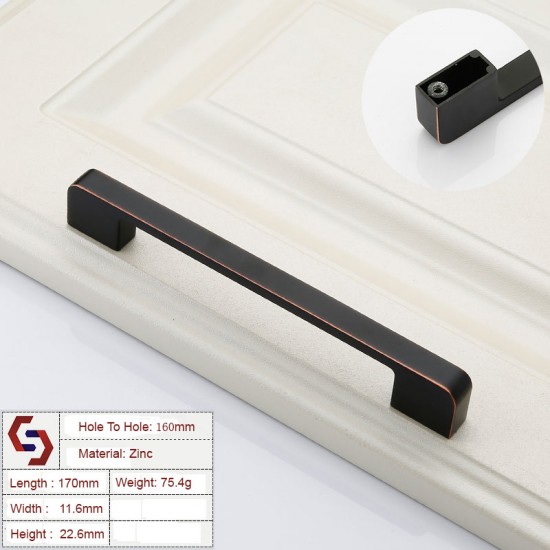 Zinc Kitchen Cabinet Handles Drawer Bar Handle Pull 96 128 192 320MM Zinc Kitchen Cabinet Handles Drawer Bar Handle Pull 96 128 192 320MM