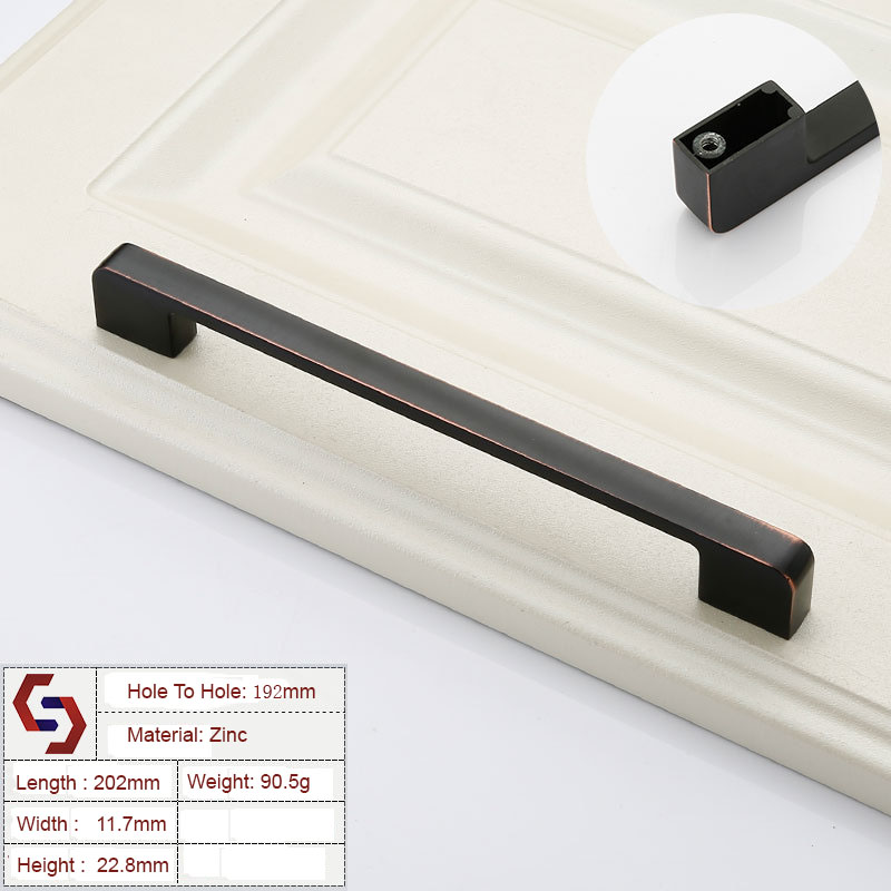 Zinc Kitchen Cabinet Handles Drawer Bar Handle Pull 96 128 192 320MM Zinc Kitchen Cabinet Handles Drawer Bar Handle Pull 96 128 192 320MM