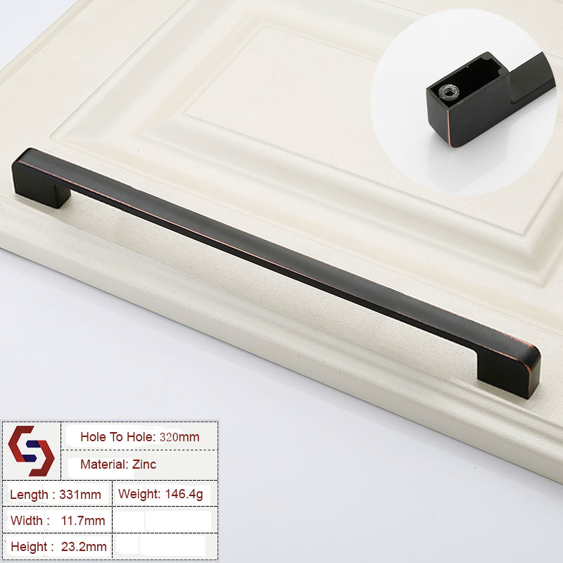 Zinc Kitchen Cabinet Handles Drawer Bar Handle Pull 96 128 192 320MM Zinc Kitchen Cabinet Handles Drawer Bar Handle Pull 96 128 192 320MM