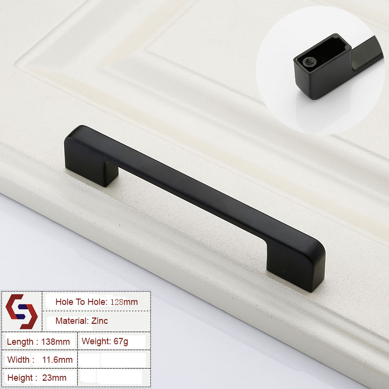 Zinc Kitchen Cabinet Handles Drawer Bar Handle Pull 96 128 192 320MM Zinc Kitchen Cabinet Handles Drawer Bar Handle Pull 96 128 192 320MM