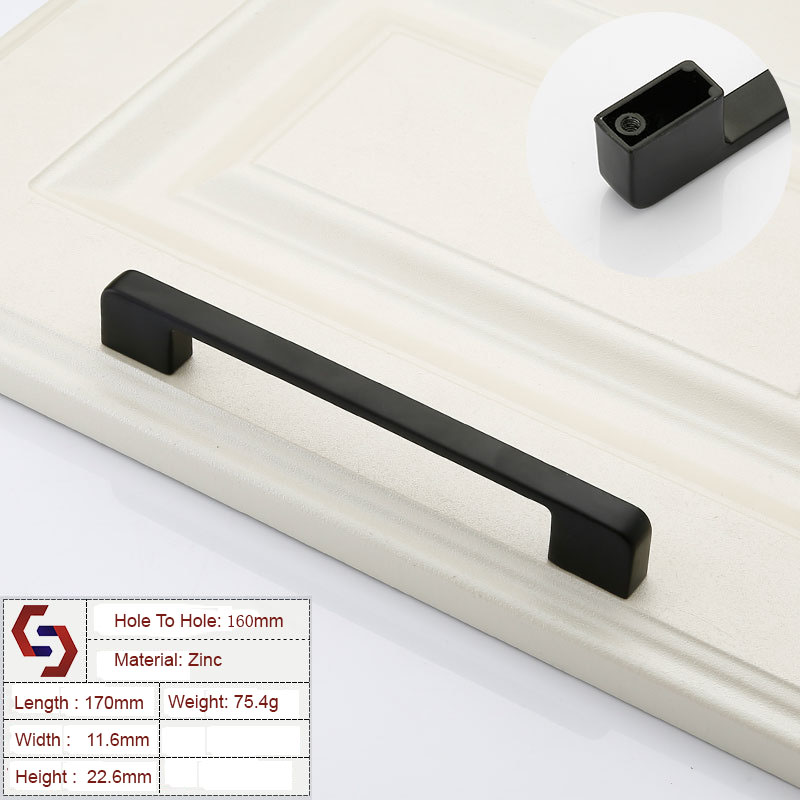 Zinc Kitchen Cabinet Handles Drawer Bar Handle Pull 96 128 192 320MM Zinc Kitchen Cabinet Handles Drawer Bar Handle Pull 96 128 192 320MM