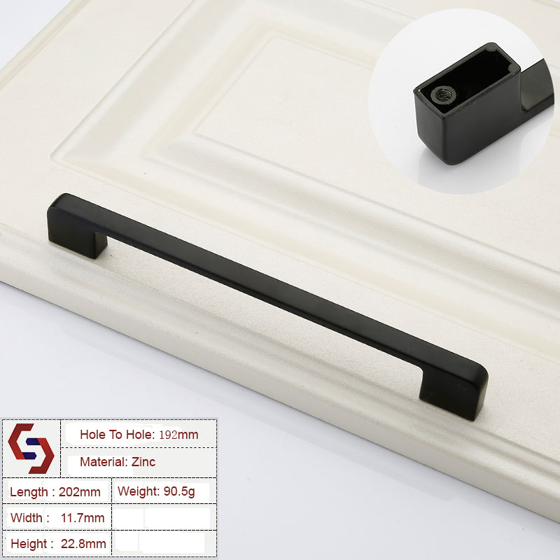 Zinc Kitchen Cabinet Handles Drawer Bar Handle Pull 96 128 192 320MM Zinc Kitchen Cabinet Handles Drawer Bar Handle Pull 96 128 192 320MM