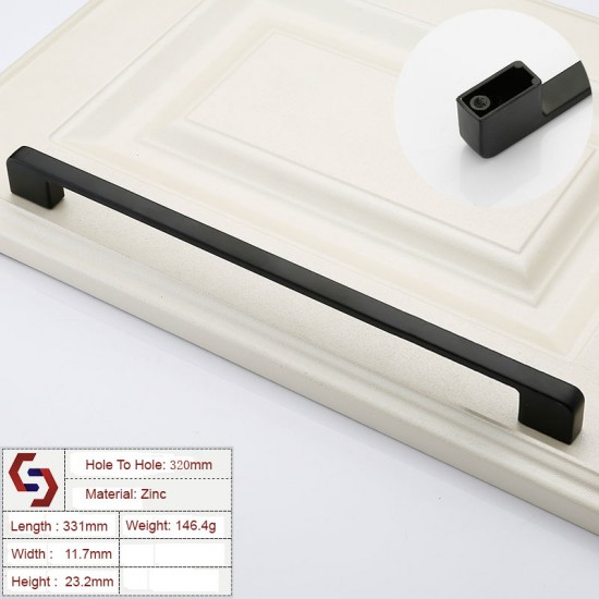 Zinc Kitchen Cabinet Handles Drawer Bar Handle Pull 96 128 192 320MM Zinc Kitchen Cabinet Handles Drawer Bar Handle Pull 96 128 192 320MM