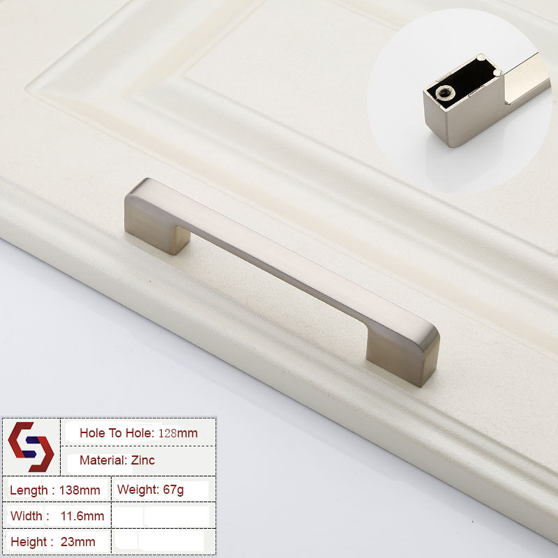 Zinc Kitchen Cabinet Handles Drawer Bar Handle Pull 96 128 192 320MM Zinc Kitchen Cabinet Handles Drawer Bar Handle Pull 96 128 192 320MM