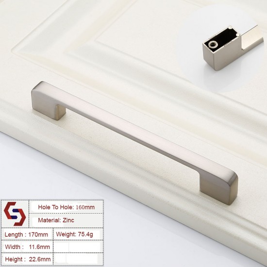 Zinc Kitchen Cabinet Handles Drawer Bar Handle Pull 96 128 192 320MM Zinc Kitchen Cabinet Handles Drawer Bar Handle Pull 96 128 192 320MM