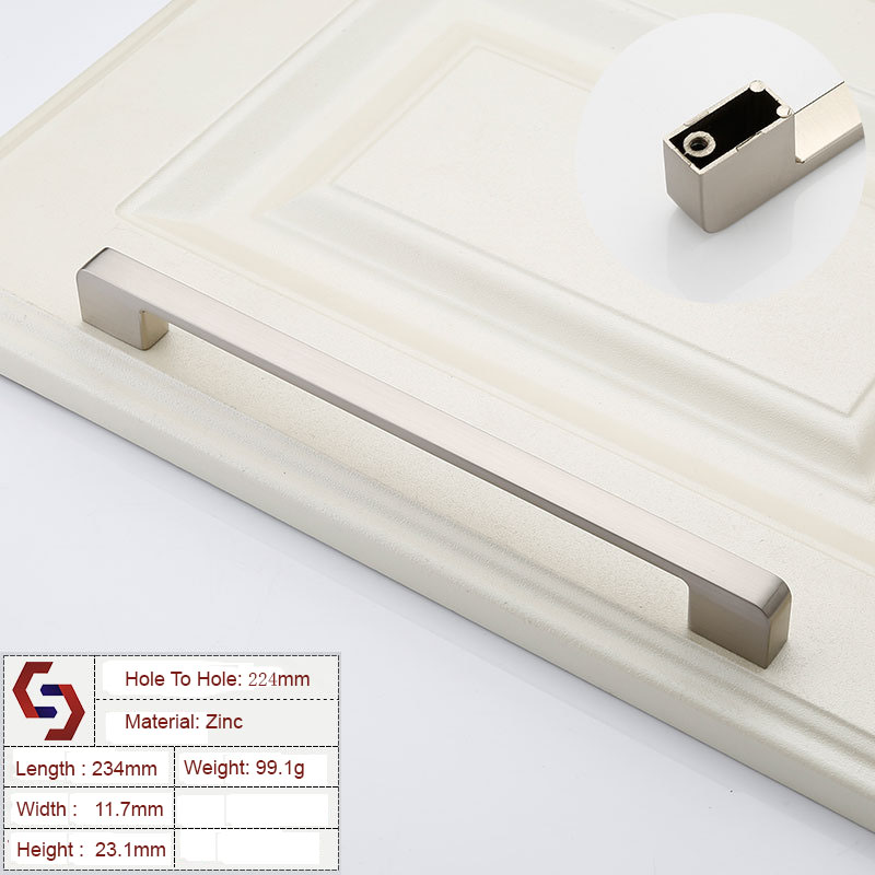 Zinc Kitchen Cabinet Handles Drawer Bar Handle Pull 96 128 192 320MM Zinc Kitchen Cabinet Handles Drawer Bar Handle Pull 96 128 192 320MM