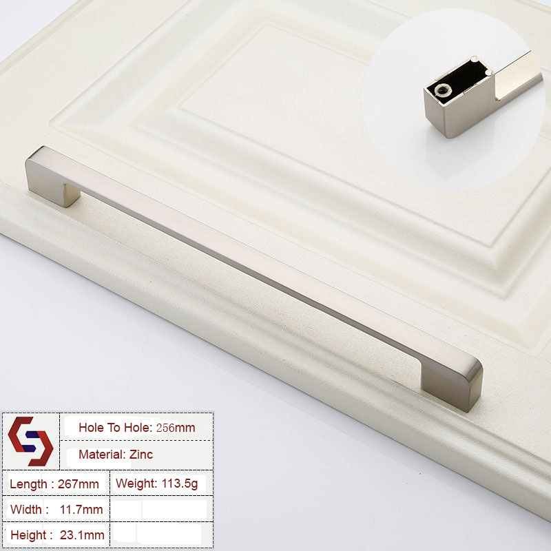 Zinc Kitchen Cabinet Handles Drawer Bar Handle Pull 96 128 192 320MM Zinc Kitchen Cabinet Handles Drawer Bar Handle Pull 96 128 192 320MM