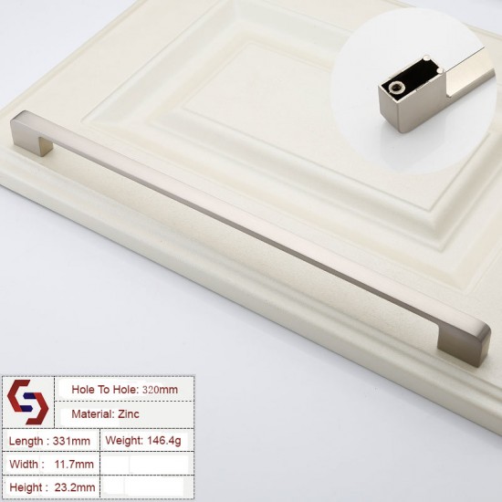 Zinc Kitchen Cabinet Handles Drawer Bar Handle Pull 96 128 192 320MM Zinc Kitchen Cabinet Handles Drawer Bar Handle Pull 96 128 192 320MM