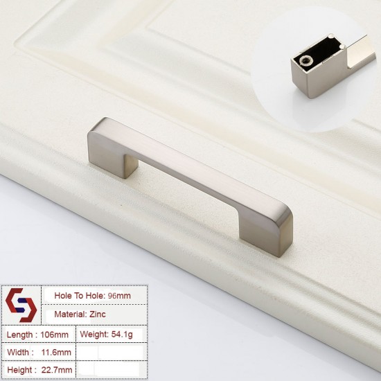 Zinc Kitchen Cabinet Handles Drawer Bar Handle Pull 96 128 192 320MM Zinc Kitchen Cabinet Handles Drawer Bar Handle Pull 96 128 192 320MM