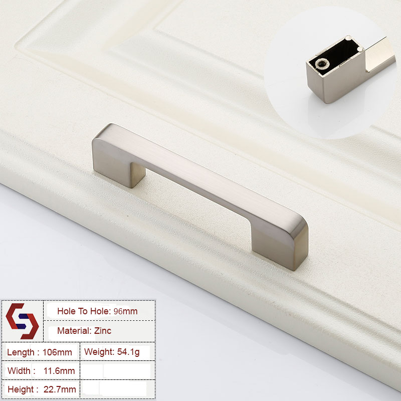 Zinc Kitchen Cabinet Handles Drawer Bar Handle Pull 96 128 192 320MM Zinc Kitchen Cabinet Handles Drawer Bar Handle Pull 96 128 192 320MM