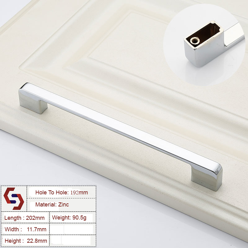 Zinc Kitchen Cabinet Handles Drawer Bar Handle Pull 96 128 192 320MM Zinc Kitchen Cabinet Handles Drawer Bar Handle Pull 96 128 192 320MM