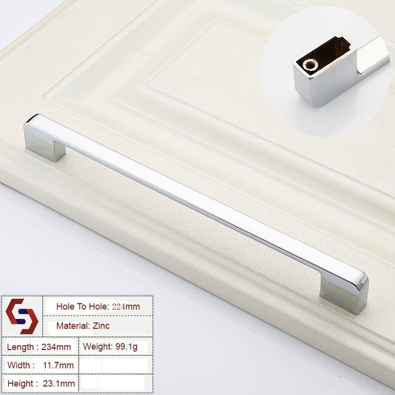 Zinc Kitchen Cabinet Handles Drawer Bar Handle Pull 96 128 192 320MM Zinc Kitchen Cabinet Handles Drawer Bar Handle Pull 96 128 192 320MM