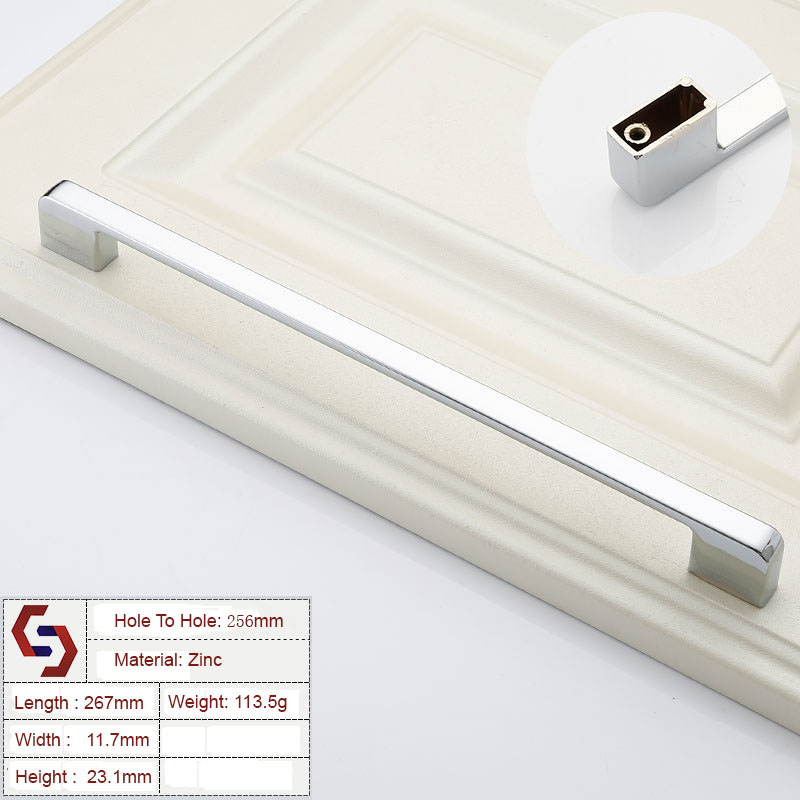 Zinc Kitchen Cabinet Handles Drawer Bar Handle Pull 96 128 192 320MM Zinc Kitchen Cabinet Handles Drawer Bar Handle Pull 96 128 192 320MM