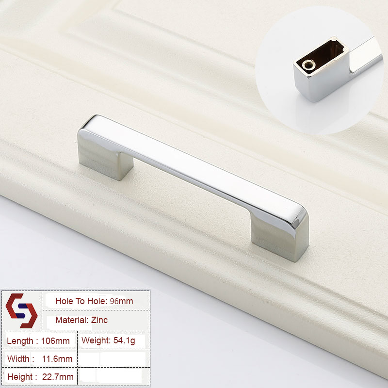Zinc Kitchen Cabinet Handles Drawer Bar Handle Pull 96 128 192 320MM Zinc Kitchen Cabinet Handles Drawer Bar Handle Pull 96 128 192 320MM