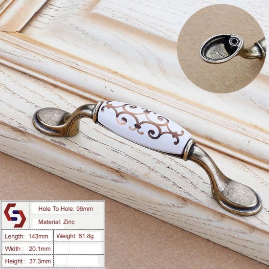 Zinc Kitchen Cabinet Handles Drawer Bar Handle Pull 96MM Zinc Kitchen Cabinet Handles Drawer Bar Handle Pull 96MM