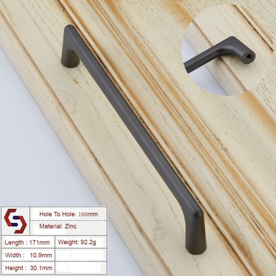 Zinc Kitchen Cabinet Handles Bar Drawer Handle Pull 96 128 192 320MM Zinc Kitchen Cabinet Handles Bar Drawer Handle Pull 96 128 192 320MM