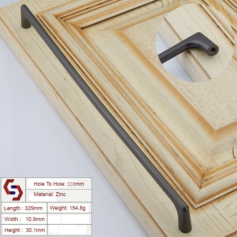 Zinc Kitchen Cabinet Handles Bar Drawer Handle Pull 96 128 192 320MM Zinc Kitchen Cabinet Handles Bar Drawer Handle Pull 96 128 192 320MM