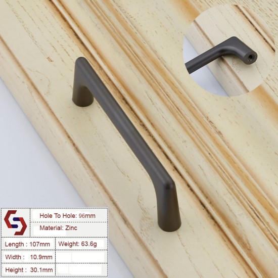 Zinc Kitchen Cabinet Handles Bar Drawer Handle Pull 96 128 192 320MM Zinc Kitchen Cabinet Handles Bar Drawer Handle Pull 96 128 192 320MM