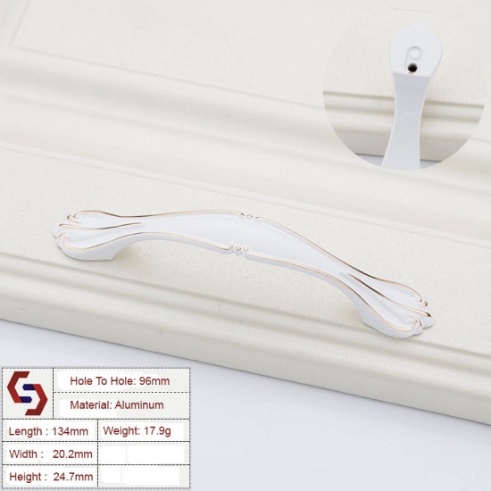 Aluminium White Kitchen Cabinet Handles Bar Drawer Handle Pull 96 128MM Aluminium White Kitchen Cabinet Handles Bar Drawer Handle Pull 96 128MM