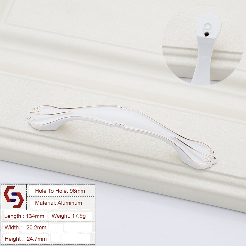 Aluminium White Kitchen Cabinet Handles Bar Drawer Handle Pull 96 128MM Aluminium White Kitchen Cabinet Handles Bar Drawer Handle Pull 96 128MM