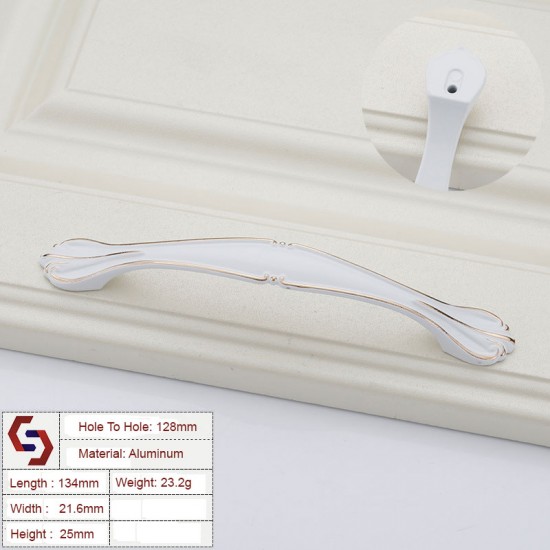 Aluminium White Kitchen Cabinet Handles Bar Drawer Handle Pull 96 128MM Aluminium White Kitchen Cabinet Handles Bar Drawer Handle Pull 96 128MM