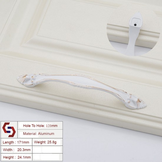 Aluminium White Kitchen Cabinet Handles Bar Drawer Handle Pull 96 128MM Aluminium White Kitchen Cabinet Handles Bar Drawer Handle Pull 96 128MM