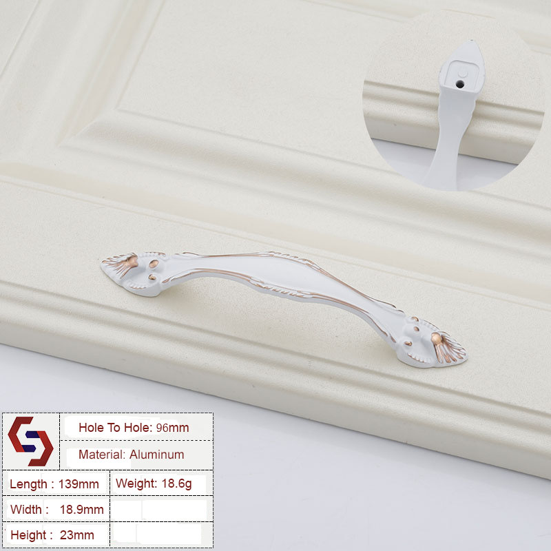Aluminium White Kitchen Cabinet Handles Bar Drawer Handle Pull 96 128MM Aluminium White Kitchen Cabinet Handles Bar Drawer Handle Pull 96 128MM
