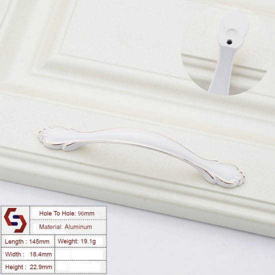 Aluminium White Kitchen Cabinet Handles Bar Drawer Handle Pull 96 128MM Aluminium White Kitchen Cabinet Handles Bar Drawer Handle Pull 96 128MM