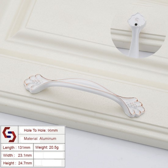 Aluminium White Kitchen Cabinet Handles Bar Drawer Handle Pull 96 128MM Aluminium White Kitchen Cabinet Handles Bar Drawer Handle Pull 96 128MM