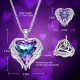 Women Angel Wing Made with Swarovski Crystal Pendant Necklace Heart of Ocean Women Angel Wing Made with Swarovski Crystal Pendant Necklace Heart of Ocean